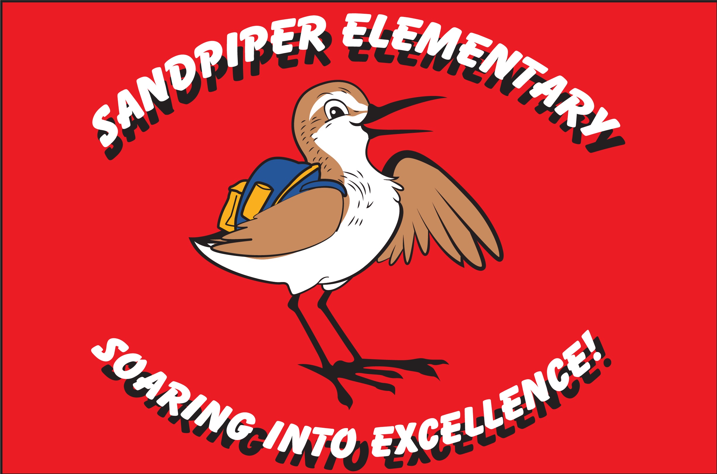NEW DESIGN Youth School Shirts Red Sandpiper Elementary